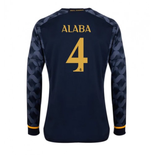 Maillot de foot Real Madrid David Alaba #4 Extérieur 2023-24 Manche Longue